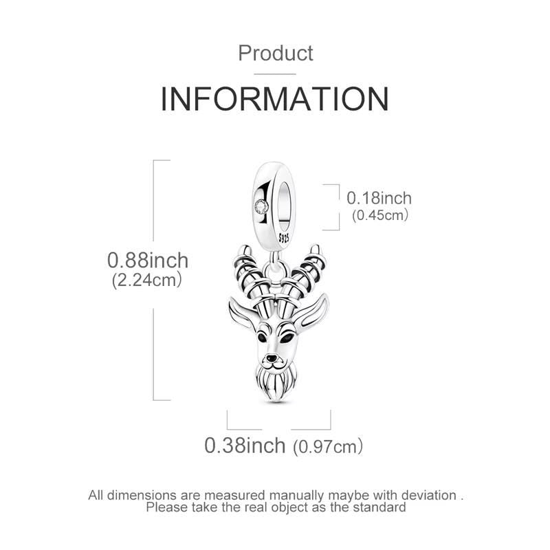 Goat sterling silver charm view 5