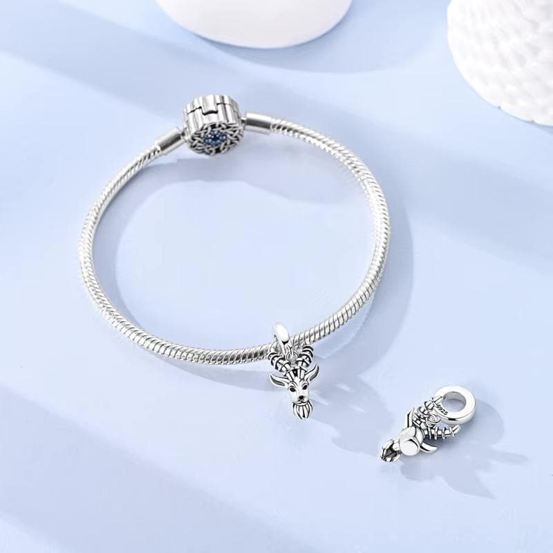 Goat sterling silver charm view 7