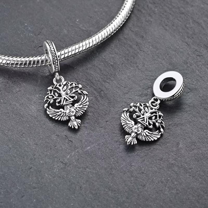 Viking Tree Life charm detail view