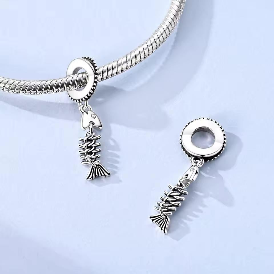 Fish Bone charm detail view