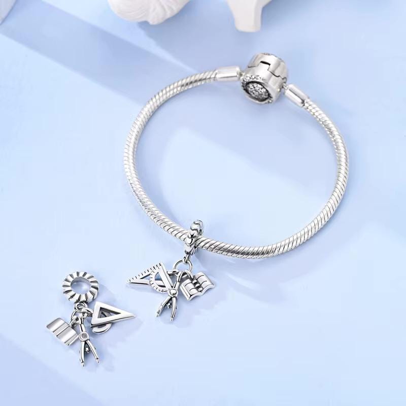 Math Teacher sterling silver charm view 6