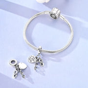 Family DNA Pandora Charm | Infinity Heart Dangle | Science Genetics Jewelry | Love Family Gift