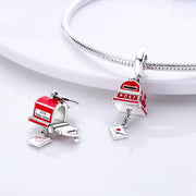 Red Postbox Pandora Charm | Love Letter Envelope Dangle | British London Travel Souvenir