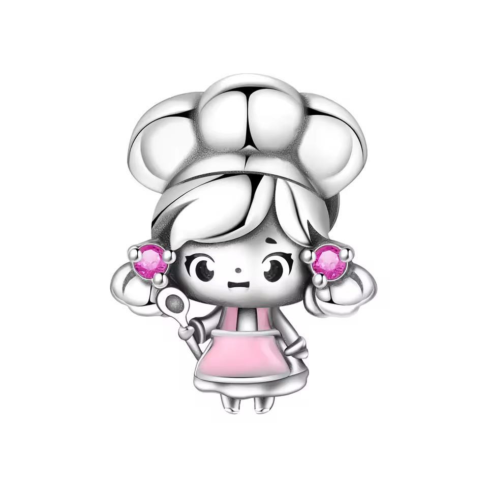 Chef Girl 925 sterling silver charm