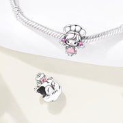 Chef Girl Pandora Charm | Baker Cook Bead | Pink Apron Spoon | Culinary School Gift