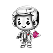 Doctor Boy Pandora Charm | Male Nurse Medical Student Bead | Graduation Gift for Him
