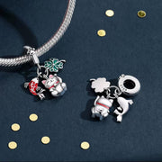 Lucky Cat Pandora Charm with Koi Fish & Clover – 925 Silver Bead – Good Luck Jewelry