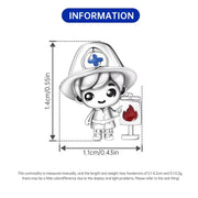 Firefighter Boy Pandora Charm | Fireman Bead | Red Flame Sign | Fire Rescue Hero Gift