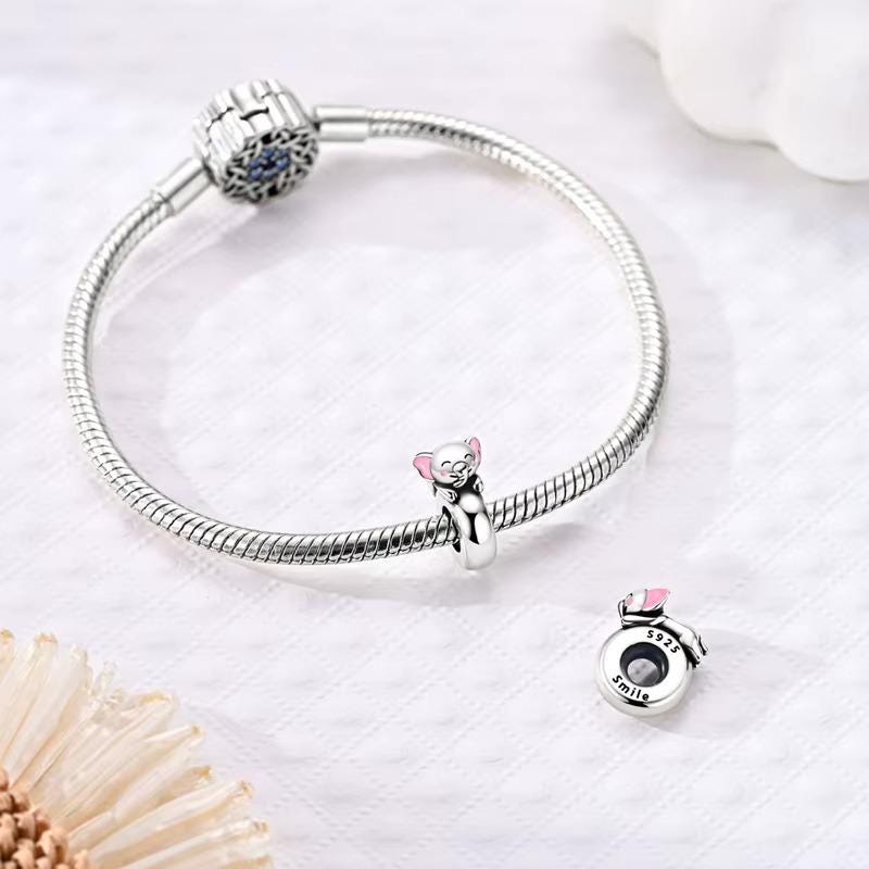 Elephant sterling silver charm view 7