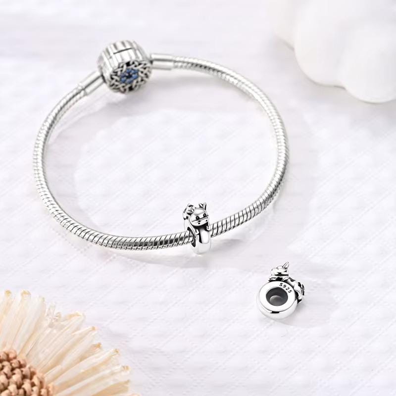 Spotted Cow sterling silver charm view 7