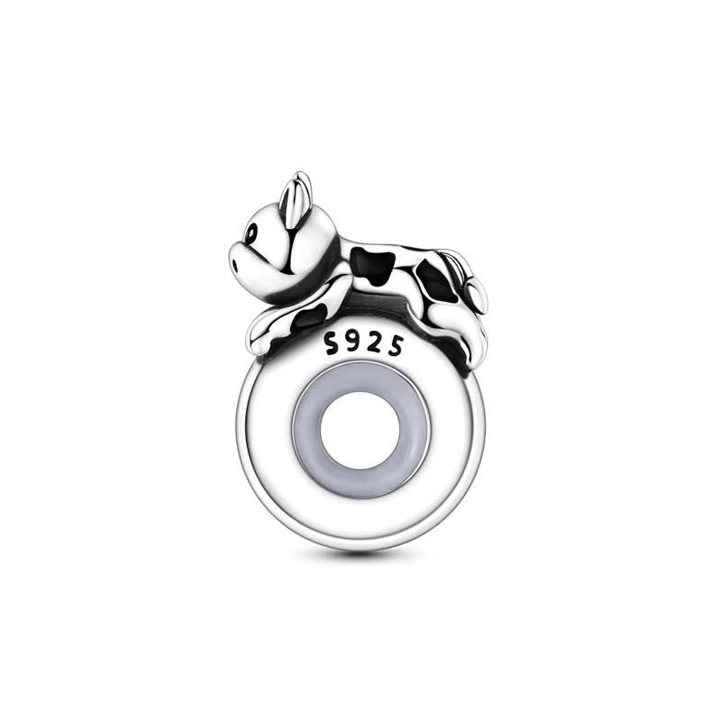 Spotted Cow sterling silver charm view 6