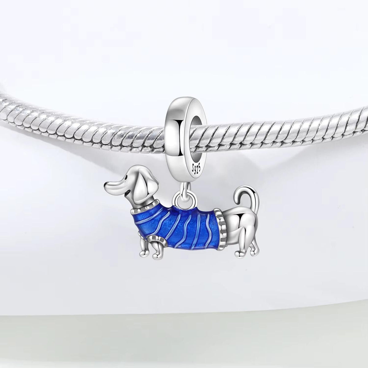 Dachshund sterling silver charm view 7