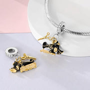 Sewing Machine Pandora Charm | Gold Scissors Mannequin | Seamstress Tailor Gift | Fashion Design Jewelry