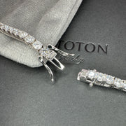 Moissanite Tennis Bracelet | Sterling Silver 925 | Rose Gold | 2mm 3mm 4mm Certified Luxury Gift