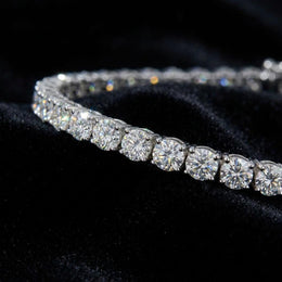 Moissanite Tennis Bracelet | Sterling Silver 925 | Rose Gold | 2mm 3mm 4mm Certified Luxury Gift