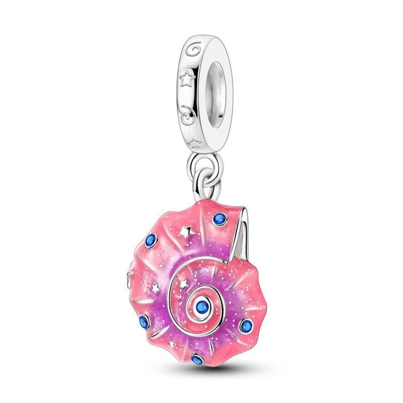 Pink Shell 925 sterling silver charm