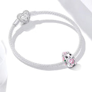 Bunny Rabbit Pandora Charm | Pink Heart Carrot | Flower Crown Bead | Easter Spring Gift