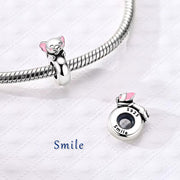 Elephant Pandora Charm Stopper | Spacer Bead | Silicone Keeper | Animal Safety Clip | Daughter Gift