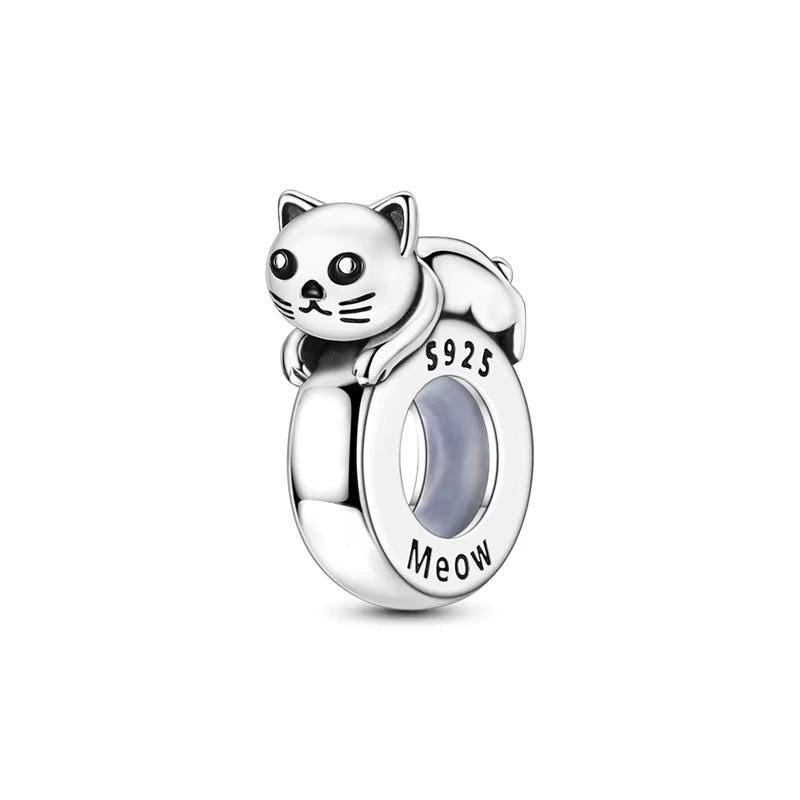Meow Cat 925 sterling silver charm