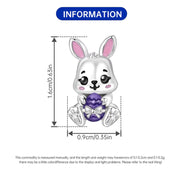 Easter Bunny Pandora Charm | Purple Egg Silver Bead | Rabbit Gift | Spring Jewelry