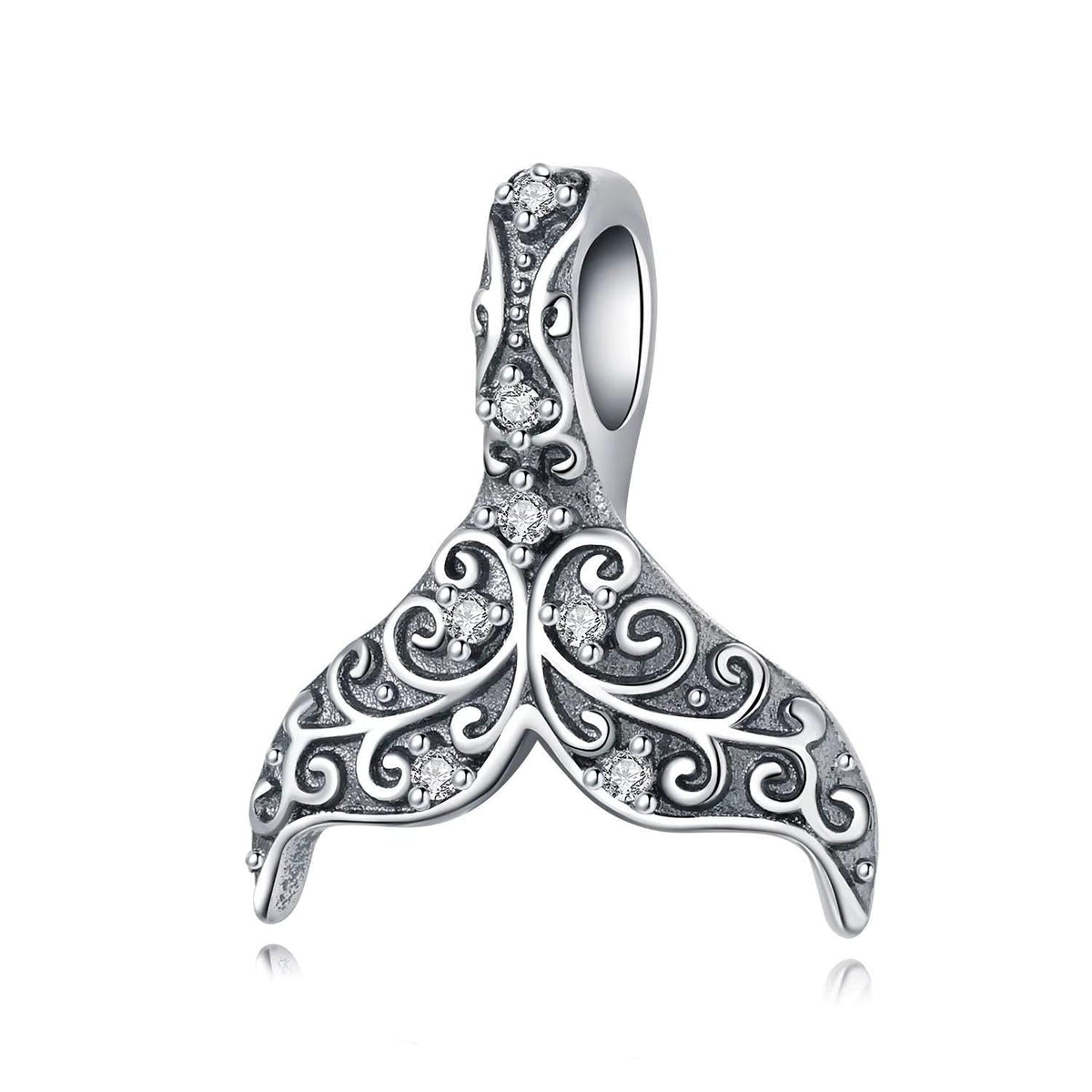Whale Tail 925 sterling silver charm