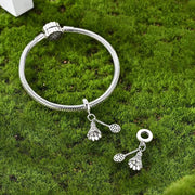 Badminton Pandora Charm | Shuttlecock Racket Dangle | Silver Birdie Bead | Sport Jewelry Athlete Gift