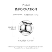 Baseball Pandora Charm | Silver Sport Bead | Softball Player Gift | Team Mom Jewelry | S925