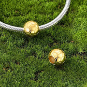 Gold Soccer Ball Pandora Charm | Football Bead | 14k Plated Athlete Gift | World Cup Jewelry
