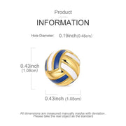 Volleyball pandora charm Gold Blue White Enamel Sport Bead Athlete Player Gift Team Jewelry
