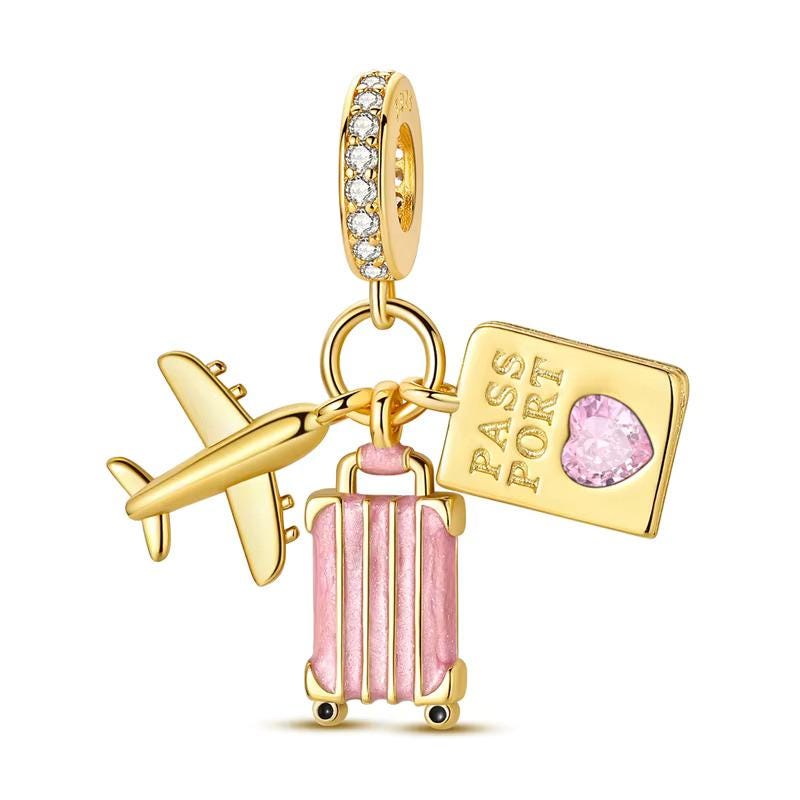 Travel Passport 925 sterling silver charm