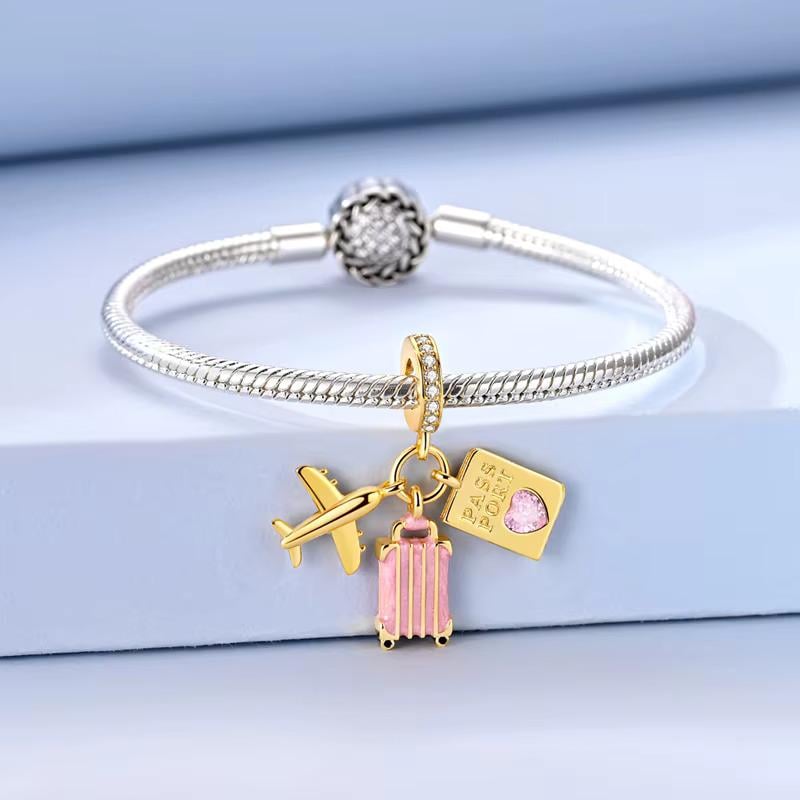 Travel Passport sterling silver charm view 9