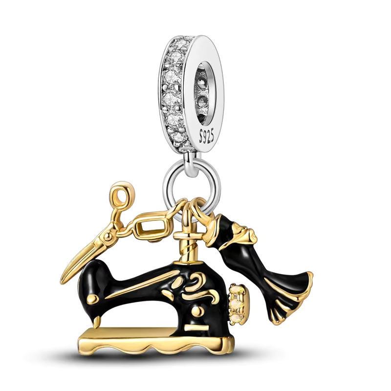 Sewing Machine 925 sterling silver charm