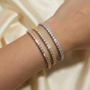 Moissanite Tennis Bracelet | Sterling Silver 925 | Rose Gold | 2mm 3mm 4mm Certified Luxury Gift