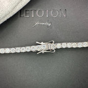 Moissanite Tennis Bracelet | Sterling Silver 925 | Rose Gold | 2mm 3mm 4mm Certified Luxury Gift