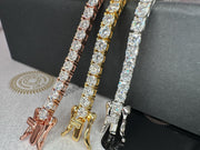 Moissanite Tennis Bracelet | Sterling Silver 925 | Rose Gold | 2mm 3mm 4mm Certified Luxury Gift