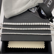 Moissanite Tennis Bracelet | Sterling Silver 925 | Rose Gold | 2mm 3mm 4mm Certified Luxury Gift