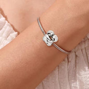 Hugging Sloths Bead Fits Pandora Charm Bracelet, Silver Enamel Couple Animal Jungle Love Gift