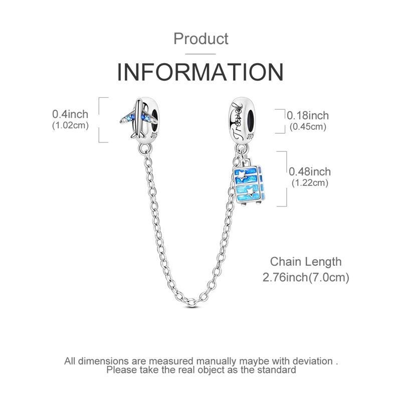 Travel sterling silver charm view 5