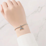 Whale Tail Pandora Charm | Filigree Mermaid Bead | Silver Ocean Nautical Jewelry | Summer Beach Gift