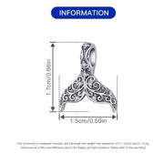 Whale Tail Pandora Charm | Filigree Mermaid Bead | Silver Ocean Nautical Jewelry | Summer Beach Gift