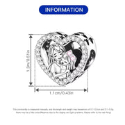 Mother Daughter Pandora Charm | Hugging Heart Bead | Pink Crystal Bow | Mom Gift | Family Jewelry