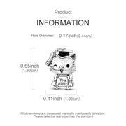 Graduation Cat Pandora Charm | You Did It Silver Bead | Black Cap Kitten | Student Gift