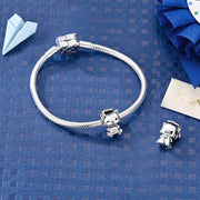 Graduation Cat Pandora Charm | You Did It Silver Bead | Black Cap Kitten | Student Gift