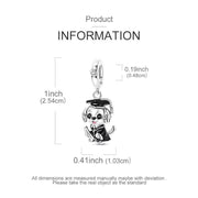 Graduation Dog Pandora Charm | Puppy Graduate Bead | Black Cap Diploma Dangle | Vet Student Gift