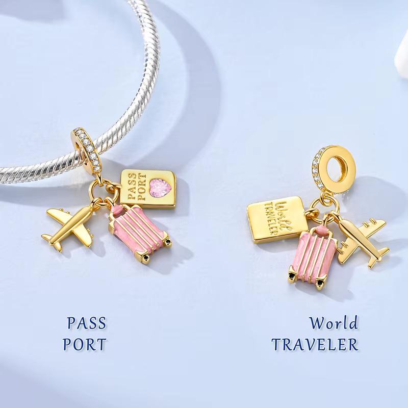 Travel Passport sterling silver charm view 10