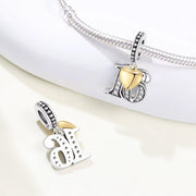 Sweet 16 Bead Fits Pandora Charm Bracelet, Number Sixteen, Silver Dangle, Anniversary Birthday Gift