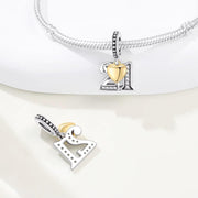 21st Birthday Bead Fits Pandora Charm Bracelet, Silver Number Twenty One Dangle, Anniversary Gift