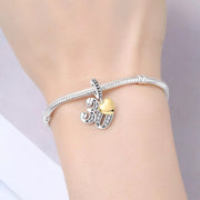 30th Birthday Dangle Fits Pandora Charm Bracelet, Silver Number Thirty Bead, Anniversary Gift