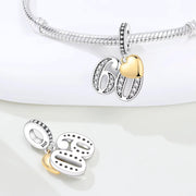 60th Anniversary Bead Fits Pandora Charm Bracelet, Silver Number Sixty Dangle, Birthday Gift