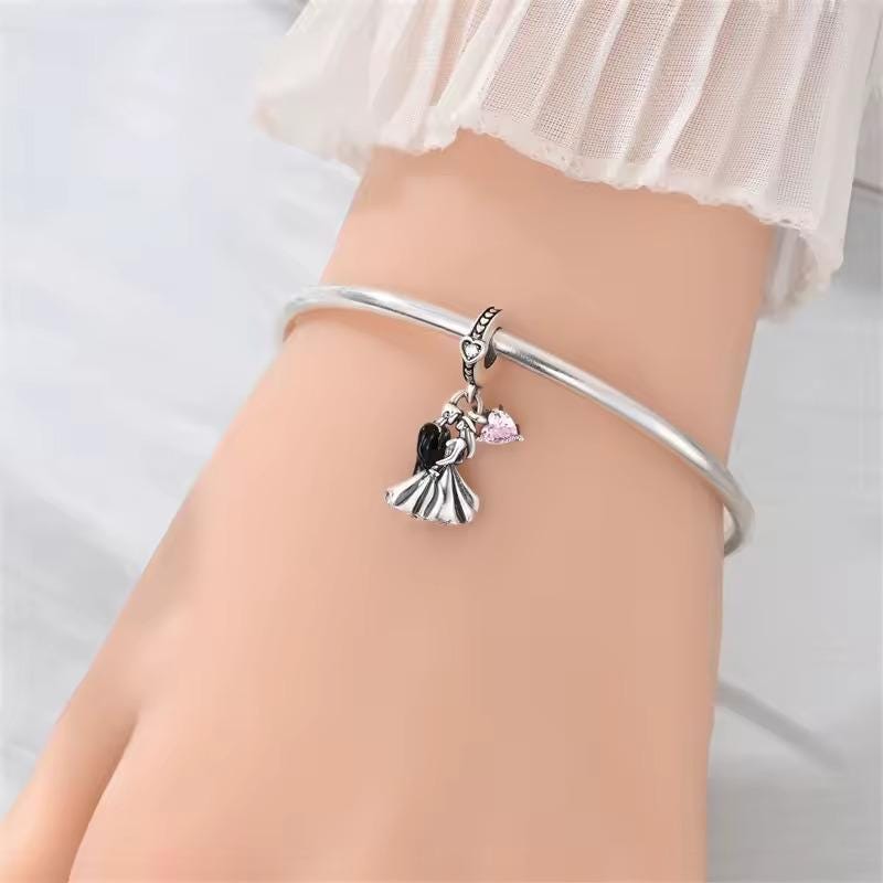 Wedding Couple sterling silver charm view 5